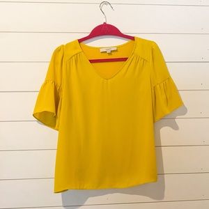 LOFT Yellow Dressy or Casual Blouse size XS